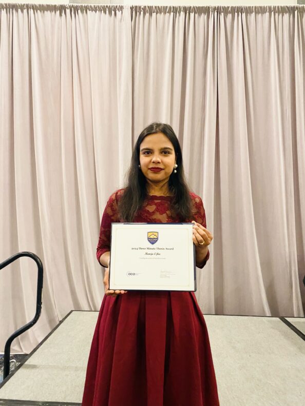 Manju Ojha – 3rd year graduate student in Dr. Koirala’s lab won first place in the 3-minute thesis competition at American Crystallographic Association (ACA)…